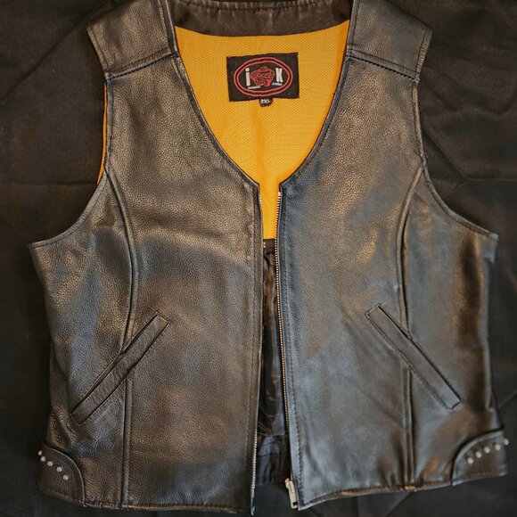 Leather Biker Vest - Picture 9 of 11